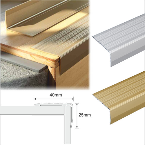 Aluminium stair nosings - stair, step