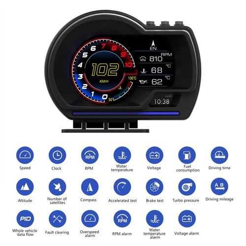 Car obd2 gps hud - car-obd2+gps-hud, gauge