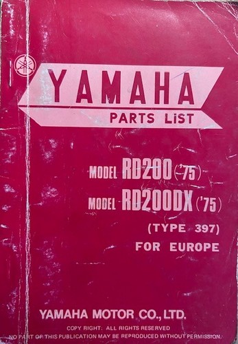 Yamaha rd200 rd200dx - yamaha, 1975