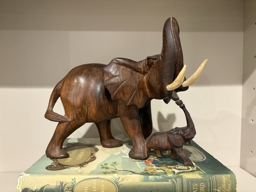 Hand carved wooden elephant - hand,