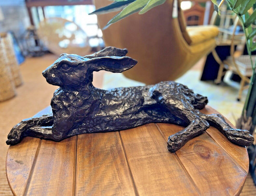Bronze hare life size - bronze,