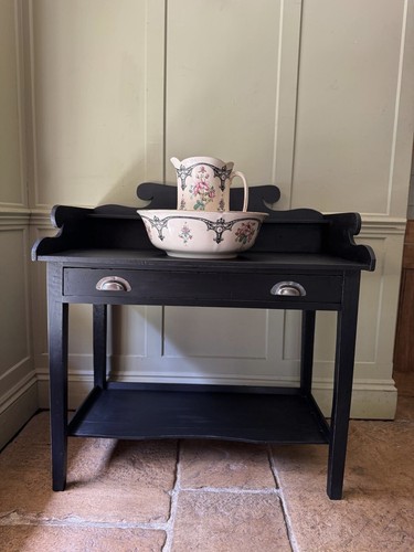 Antique rustic pine washstand - antique,