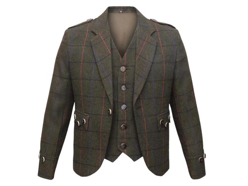 Scottish men brown tweed - brown,