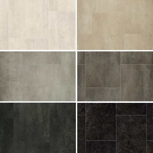 Modern stone tile effect vinyl - stone,