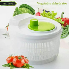 Salad Spinner Plastic Vegetable Large Veg Leaf Colander Dryer Drainer Bowl UK