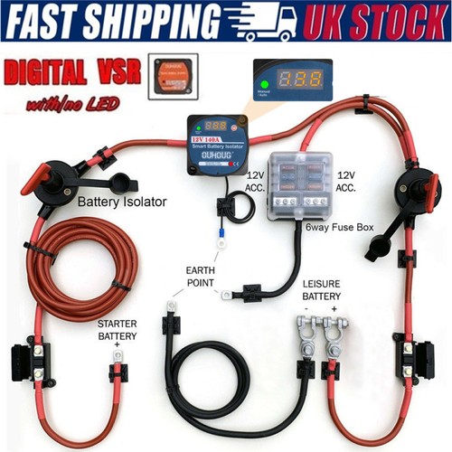 Camper split charge relay - split,