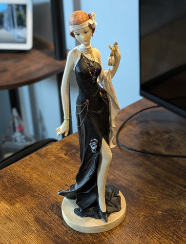 Art deco style lady figurine - art,