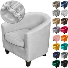 Velvet Tub Chair Armchair Covers Elastic Stretch Slip cover Protector Washable