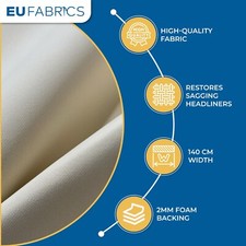 IVORY CAR HEADLINER FABRIC 2MM