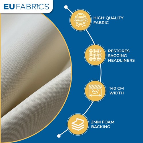 Ivory car headliner fabric 2mm - car,