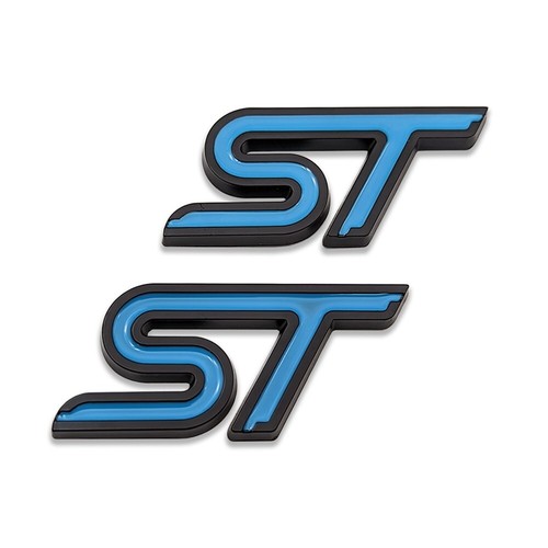 Black blue metal emblem - metal, st