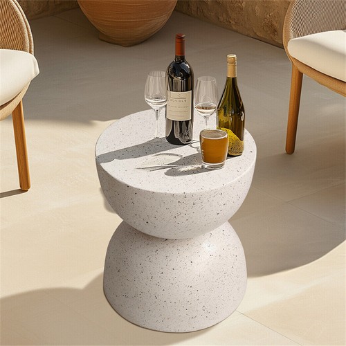 Round terrazzo side - round, table