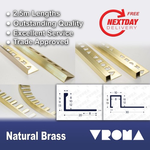 Brass tile trim vroma natural - brass,
