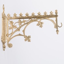 11" ORNATE BRASS WALL BRACKET TO HANG YOUR SANCTUARY LAMP #196 (CHALICE CO.) 