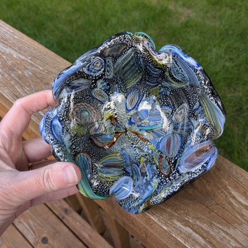 Inch dichroic glass bowl - glass,
