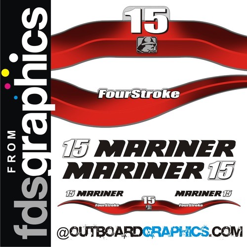 Mariner 15hp stroke outboard - 4,