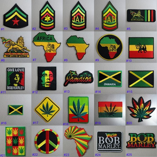 Rasta iron sew on cloth - on,