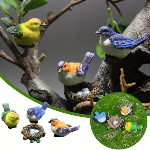 Set resin miniature - set, birds