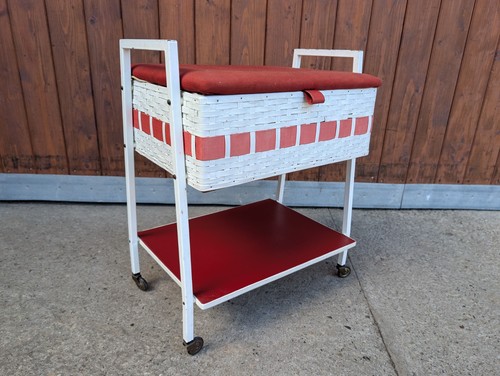 Vintage sewing cart space age - vintage,