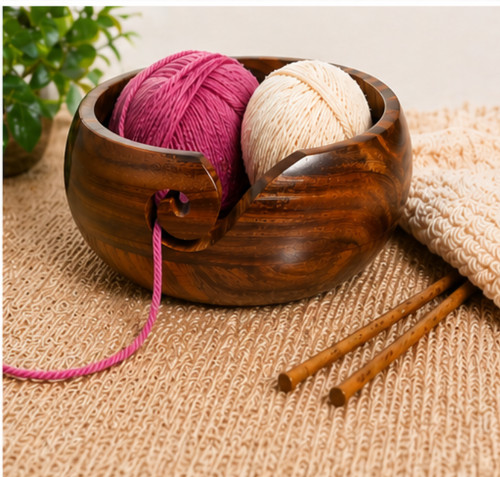 Wooden yarn bowl rosewood - bowl,