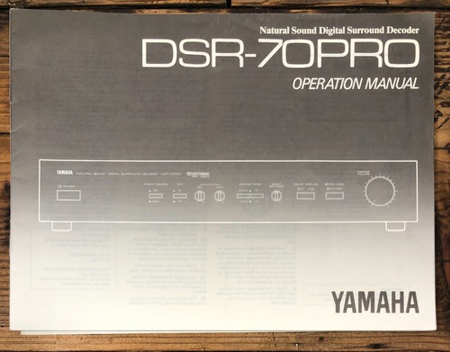 Yamaha dsr pro 70pro - dsr-70, dsr-70pro