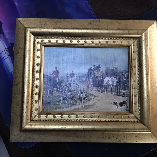 Fox hunting framed - fox,