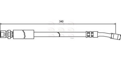 Apec front brake hose for - hose,