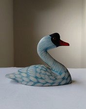 Handcraft Wooden Carved Small Swan Ornament