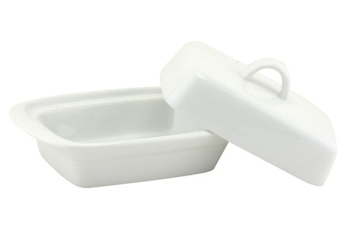 Deep butter dish with - deep, ceramic
