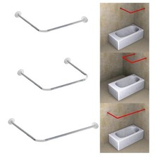 Silver Shower Curtain Rail 3