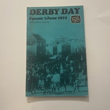1972 Epsom Derby Racecard Won