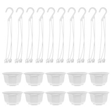 10 Sets Plastic Hanging Wall Planters With Chain And Hook For Succulents