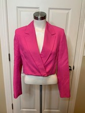 Zara Pink Cropped Blazer, Size Small