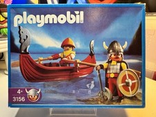 Vintage  Playmobil Vikings 3156  WARRIORS with MIB BOAT, 2001  