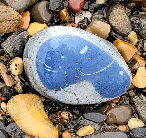 Large 6cm blue galaxy sea - blue,