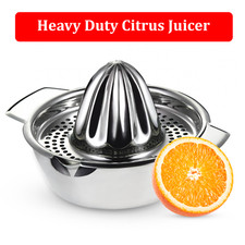 Heavy Duty Stainless Steel Citrus Juicer Manual Orange Lemon Squeezer 12cm Tool