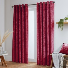 Crushed Velvet Curtains Pair