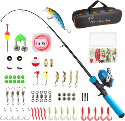 Kids fishing pole kit - pole, kit,