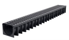 1 Metre Plastic Drainage Channel Heavy Duty Linear Driveway Surface Water Black