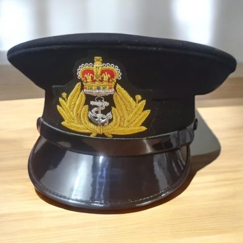 Royal navy officer black cap - officer,