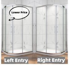 Offset Quadrant Shower Enclosure Corner Cubicle Door & Tray-800/900/1000/1200mm