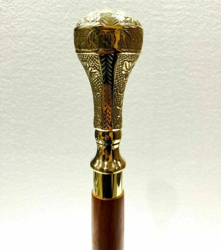 Vintage designer brass handle - designer,