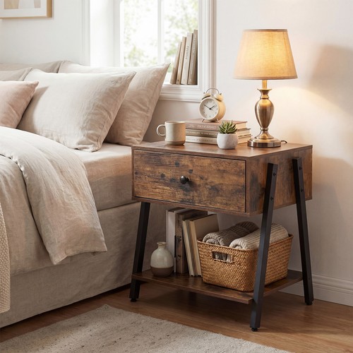 Industrial nightstand with - industrial,