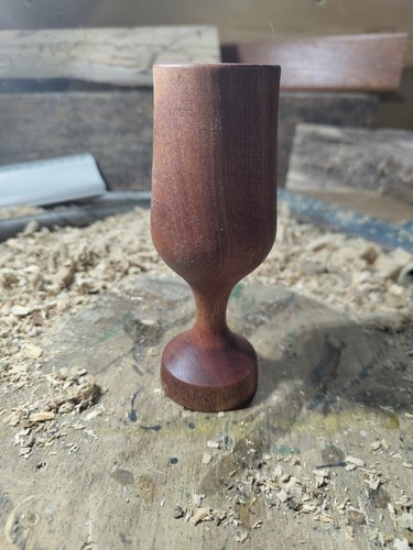 Hand turned small goblet - , vase