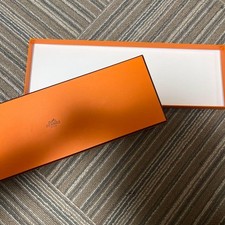 HERMES Tie Orange Empty Gift