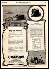 1919 Eisemann Magneto Co. Brooklyn New York Tractor Ignitions Vintage Print Ad