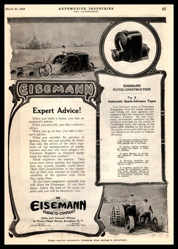 1919 eisemann magneto - magneto, co