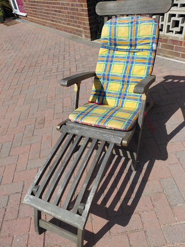 Teak steamer chair sunlounge - teak,