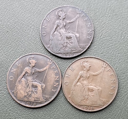 George pennies 1912h - pennies,