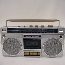 Vintage Retro Sharp GF 4747E Stereo Radio Tape Recorder Boom Box Working
